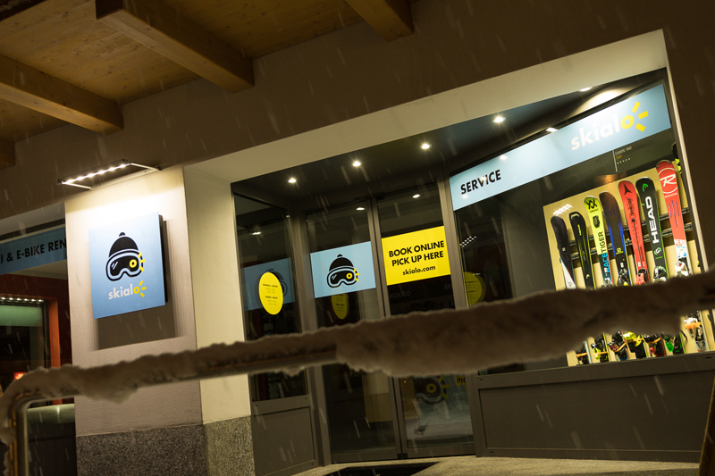 Disken i Skialo-butikken San Rocco i Livigno